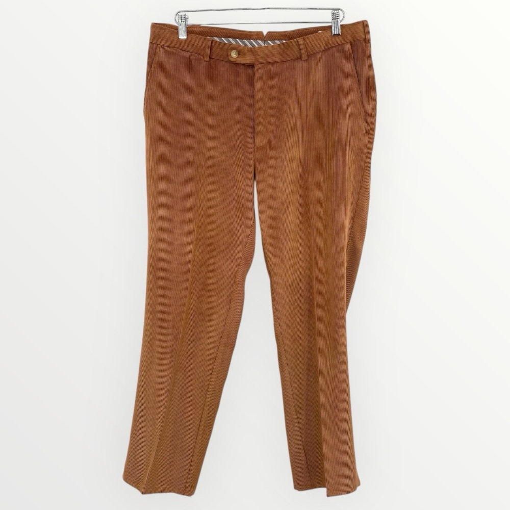 Peter Millar Nanoluxe‎ Pants Men’s 35 Corduroy Caramel Brown Hemmed 29.5” Inseam